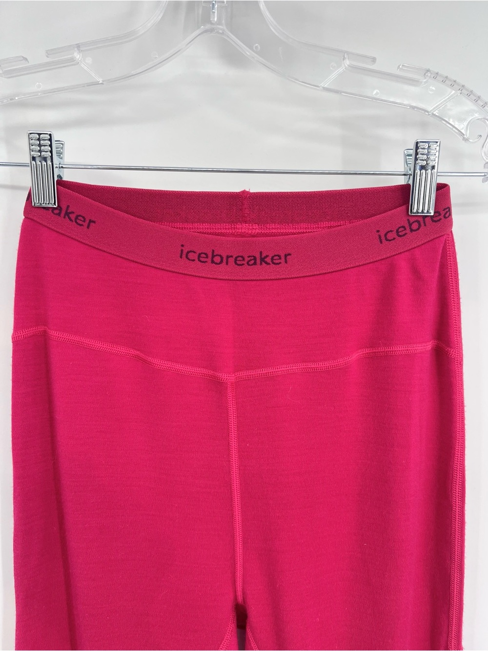 Icebreaker Merino 300 Base Layer Leggings Pants Pink Fuchsia S - Picture 2 of 6